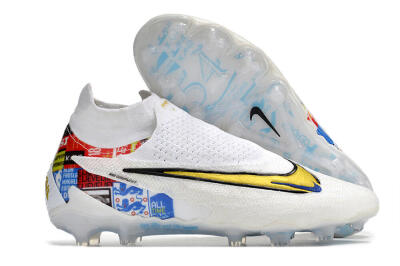 Harry Kane x Nike Phantom GX DF Elite FG Firm Ground Soccer Cleats - White/Gold/Blue