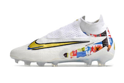 Harry Kane x Nike Phantom GX DF Elite FG Firm Ground Soccer Cleats - White/Gold/Blue