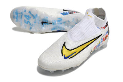 Harry Kane x Nike Phantom GX DF Elite FG Firm Ground Soccer Cleats - White/Gold/Blue