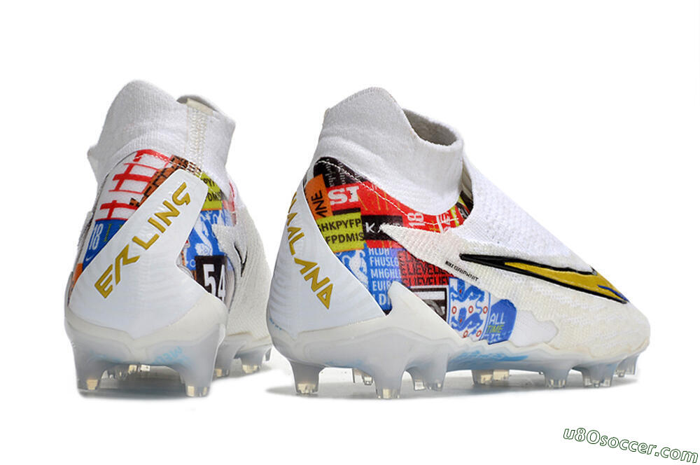 Harry Kane x Nike Phantom GX DF Elite FG Firm Ground Soccer Cleats - White/Gold/Blue 6