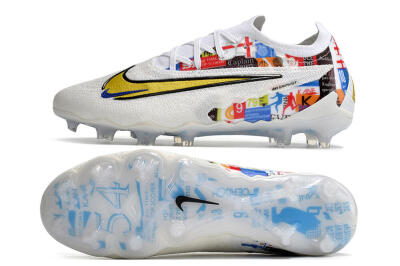 Harry Kane x Nike Phantom GX Elite FG Firm Ground Soccer Cleats - White/Gold/Blue
