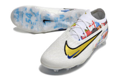 Harry Kane x Nike Phantom GX Elite FG Firm Ground Soccer Cleats - White/Gold/Blue