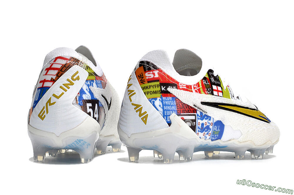 Harry Kane x Nike Phantom GX Elite FG Firm Ground Soccer Cleats - White/Gold/Blue 6