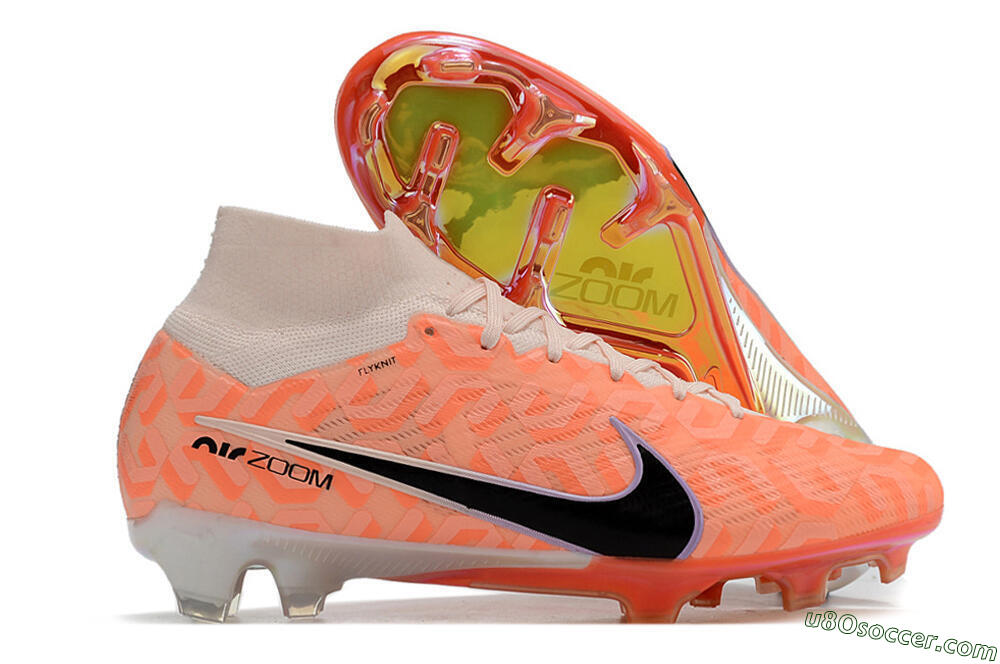 Nike Air Zoom Mercurial Superfly 9 Elite FG Firm Ground Soccer Cleats - White/Orange/Black 1