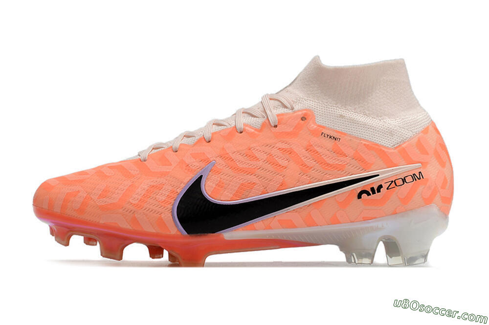 Nike Air Zoom Mercurial Superfly 9 Elite FG Firm Ground Soccer Cleats - White/Orange/Black 2