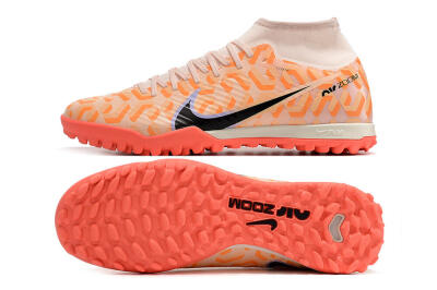 Nike Air Zoom Mercurial Superfly 9 Elite TF Artificial Turf Soccer Shoes - Orange/White/Black