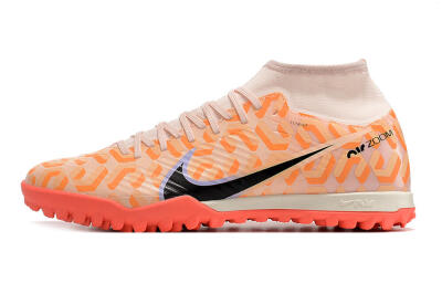 Nike Air Zoom Mercurial Superfly 9 Elite TF Artificial Turf Soccer Shoes - Orange/White/Black