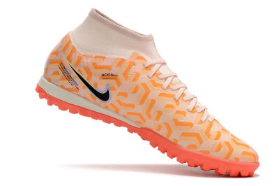 Nike Air Zoom Mercurial Superfly 9 Elite TF Artificial Turf Soccer Shoes - Orange/White/Black