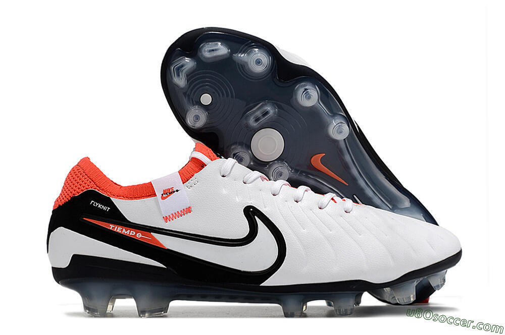 Nike Tiempo Legend 10 Elite FG Firm Ground Soccer Cleats - White/Black/Red 1