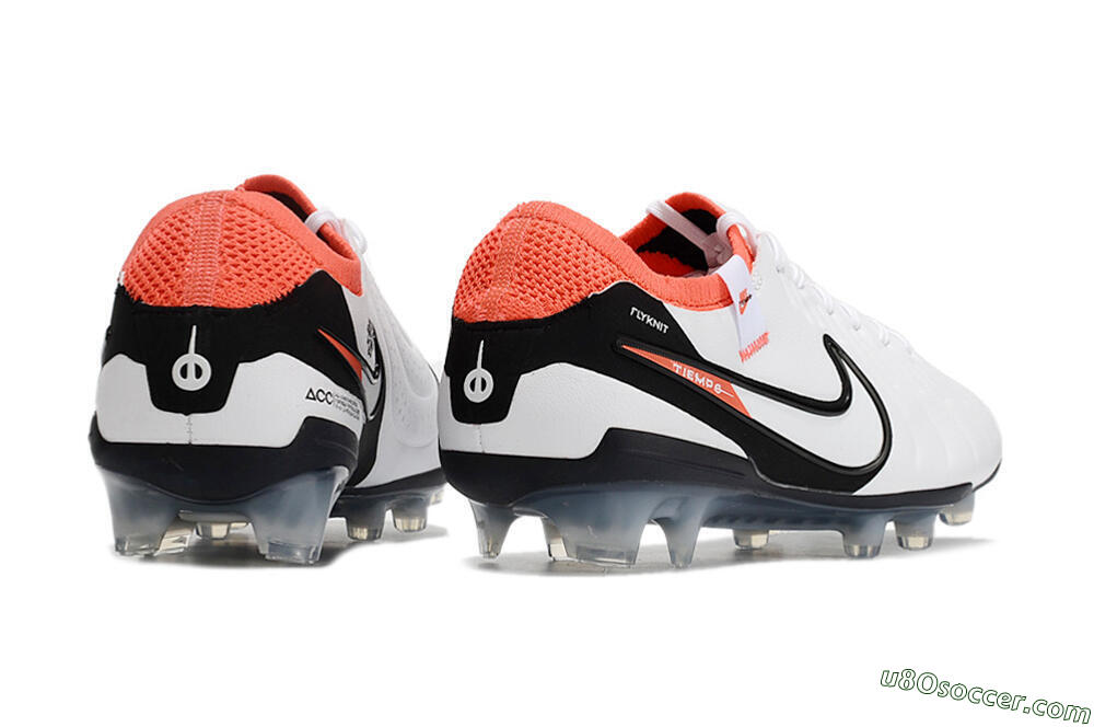 Nike Tiempo Legend 10 Elite FG Firm Ground Soccer Cleats - White/Black/Red 6