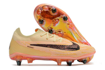 Nike Phantom GX Elite SG Soft Ground Soccer Cleats - Yellow/Black/Orange