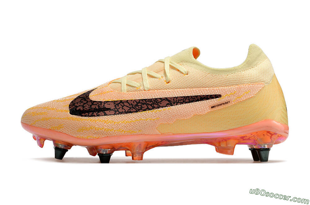 Nike Phantom GX Elite SG Soft Ground Soccer Cleats - Yellow/Black/Orange 2