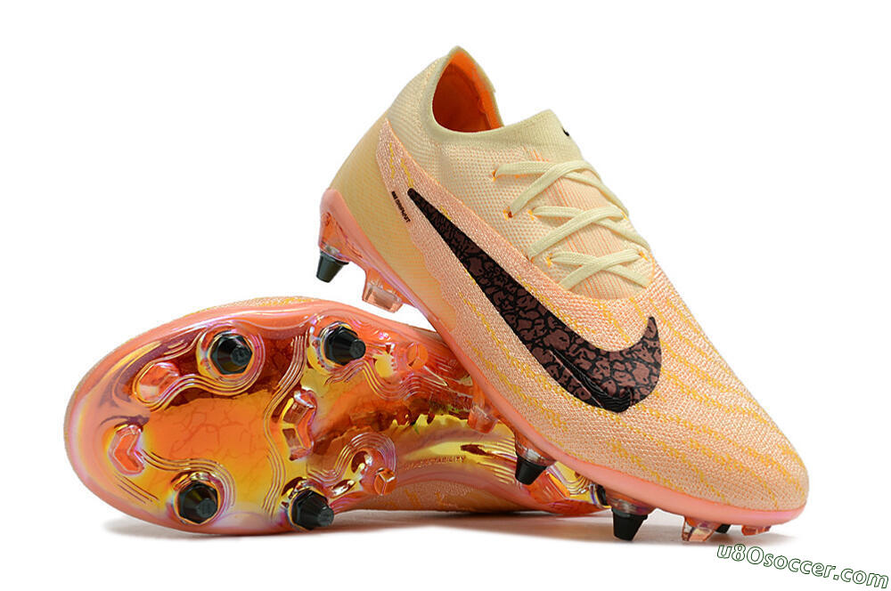Nike Phantom GX Elite SG Soft Ground Soccer Cleats - Yellow/Black/Orange 3