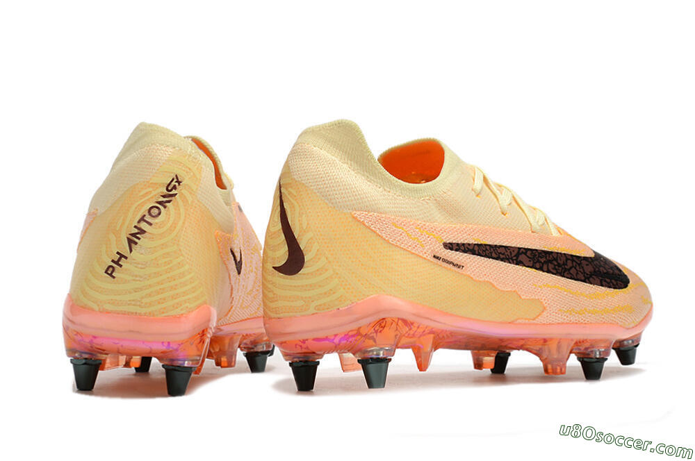 Nike Phantom GX Elite SG Soft Ground Soccer Cleats - Yellow/Black/Orange 6