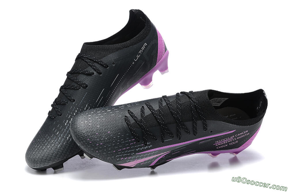 Puma Ultra Ultimate FG Firm Ground Soccer Cleats - Black/Purple 5