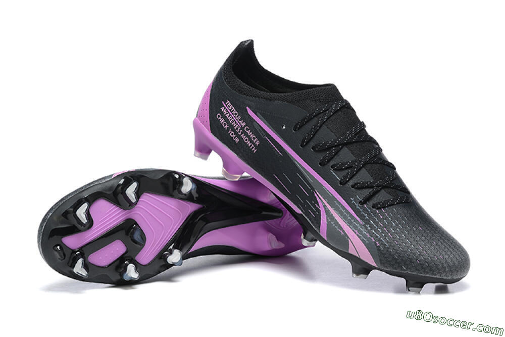 Puma Ultra Ultimate FG Firm Ground Soccer Cleats - Black/Purple 4