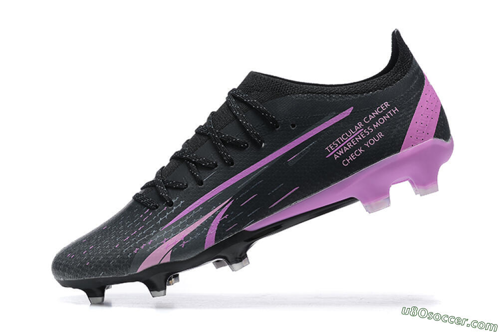 Puma Ultra Ultimate FG Firm Ground Soccer Cleats - Black/Purple 7