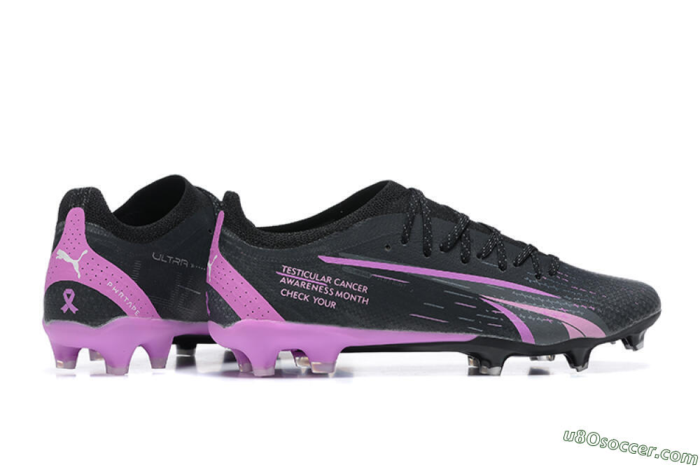 Puma Ultra Ultimate FG Firm Ground Soccer Cleats - Black/Purple 8