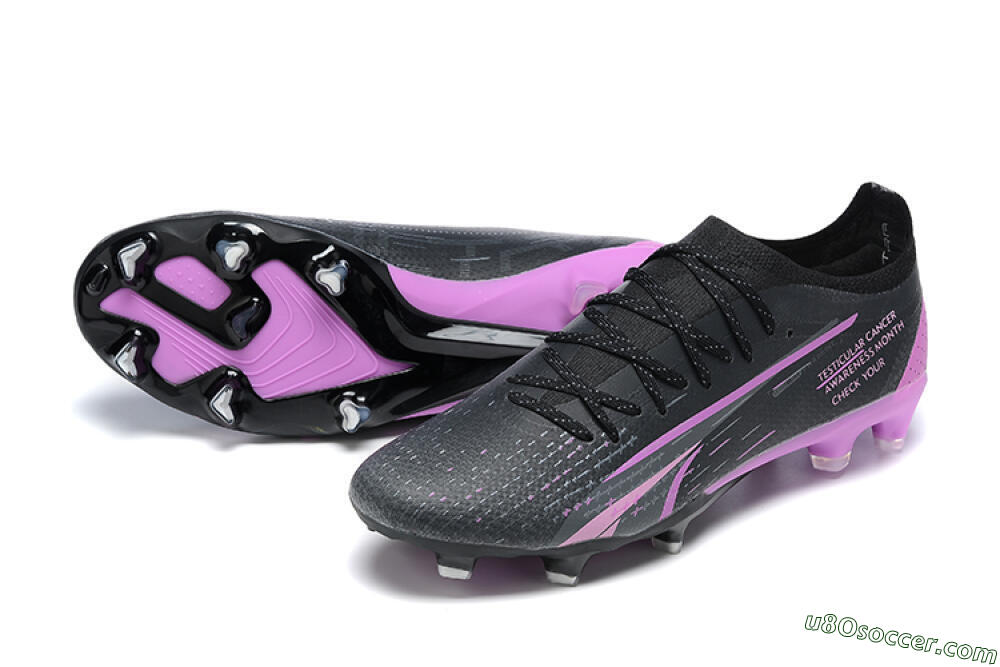 Puma Ultra Ultimate FG Firm Ground Soccer Cleats - Black/Purple 3