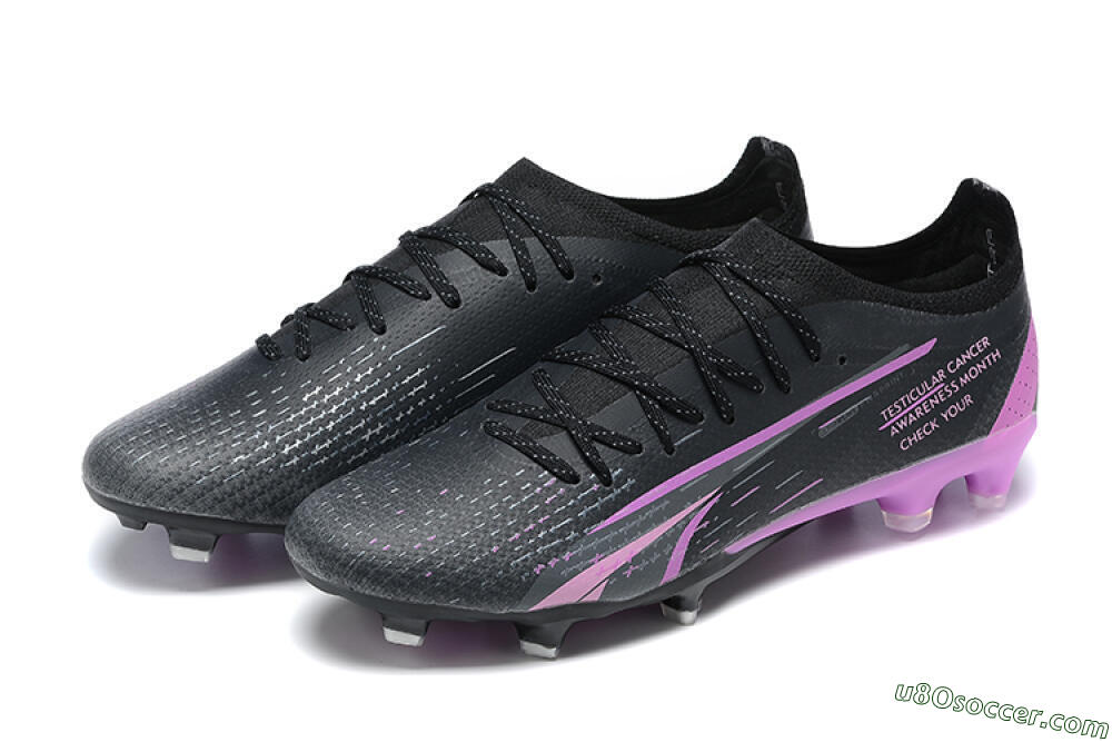 Puma Ultra Ultimate FG Firm Ground Soccer Cleats - Black/Purple 9