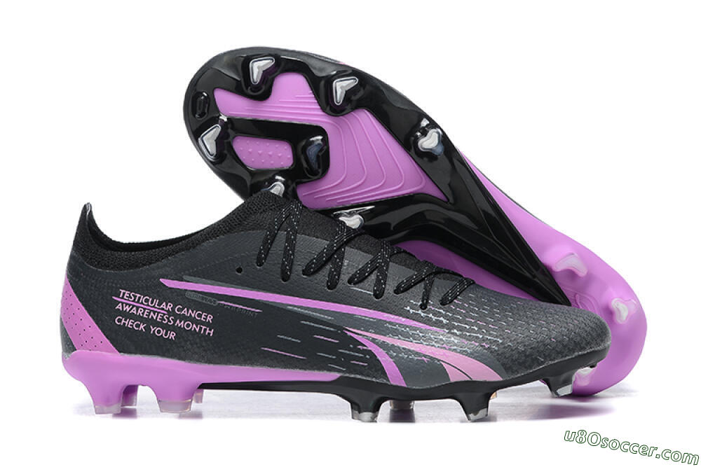 Puma Ultra Ultimate FG Firm Ground Soccer Cleats - Black/Purple 1