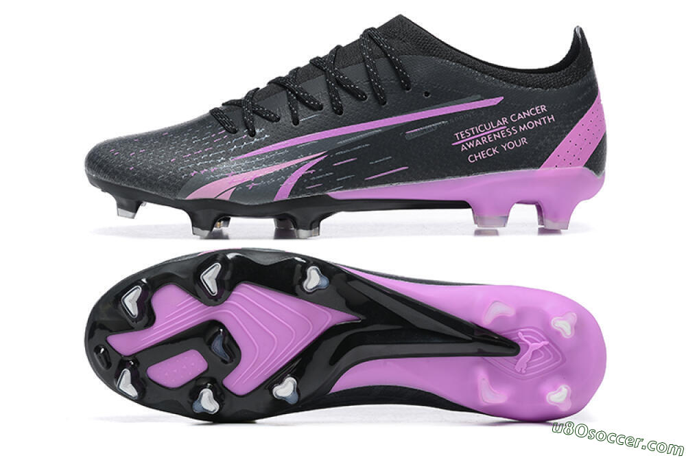 Puma Ultra Ultimate FG Firm Ground Soccer Cleats - Black/Purple 0