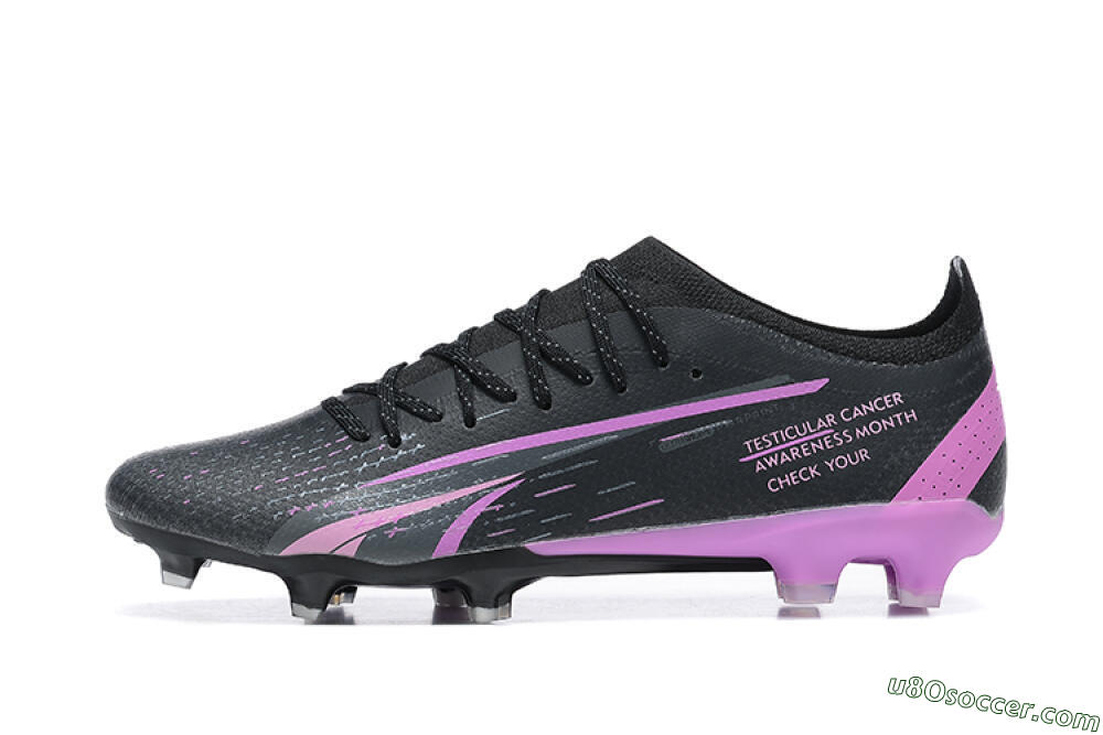 Puma Ultra Ultimate FG Firm Ground Soccer Cleats - Black/Purple 2