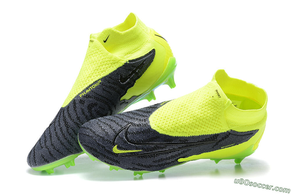 Nike Phantom GX Elite DF FG Firm Ground Soccer Cleats - Black/Green 5
