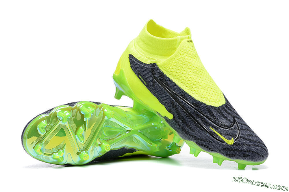 Nike Phantom GX Elite DF FG Firm Ground Soccer Cleats - Black/Green 4