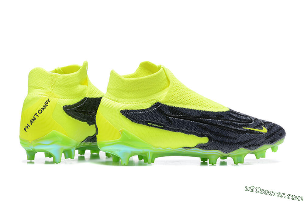 Nike Phantom GX Elite DF FG Firm Ground Soccer Cleats - Black/Green 8