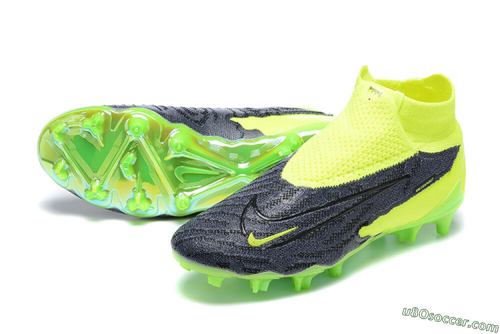 Nike Phantom GX Elite DF FG Firm Ground Soccer Cleats - Black/Green 3