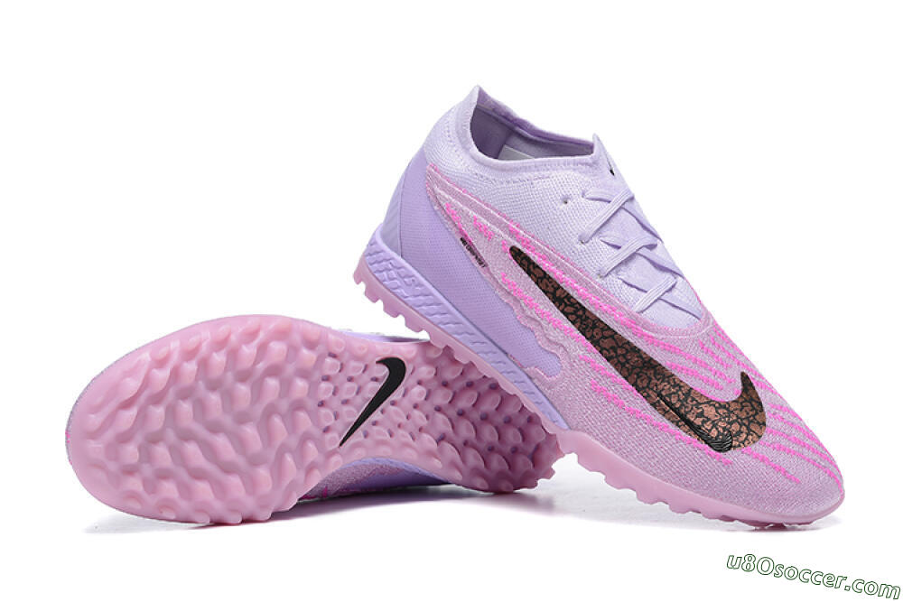 Nike Phantom GX Elite TF Artificial Turf Soccer Shoes - Purple/Pink/Black 4
