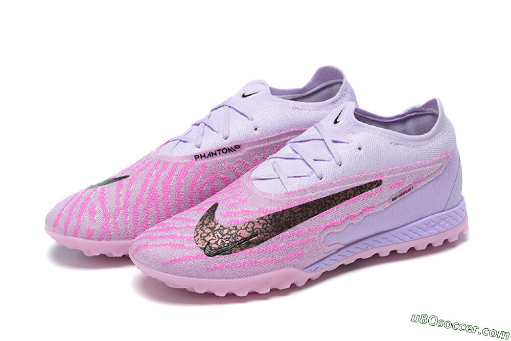 Nike Phantom GX Elite TF Artificial Turf Soccer Shoes - Purple/Pink/Black 9