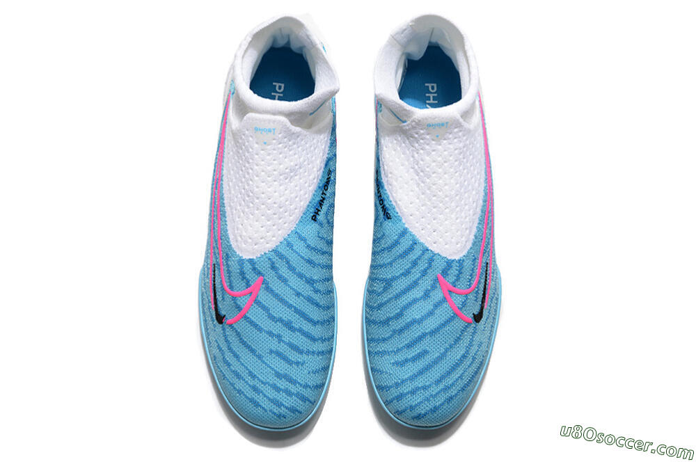 Nike Phantom GX Elite DF TF Artificial Turf Soccer Shoes - Blue/Pink/White 4