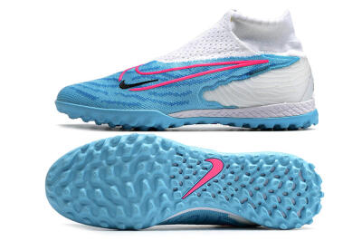 Nike Phantom GX Elite DF TF Artificial Turf Soccer Shoes - Blue/Pink/White