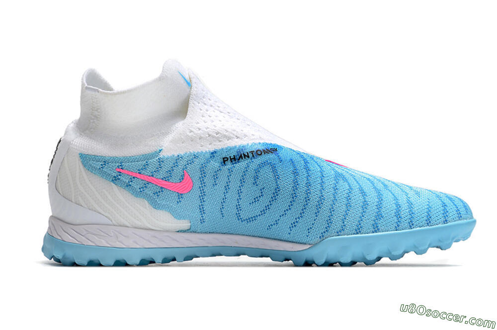 Nike Phantom GX Elite DF TF Artificial Turf Soccer Shoes - Blue/Pink/White 7