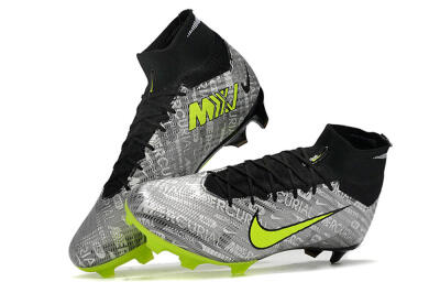 Nike Air Zoom Mercurial Superfly 9 Elite FG Firm Ground Soccer Cleats - Silver/Green/Black