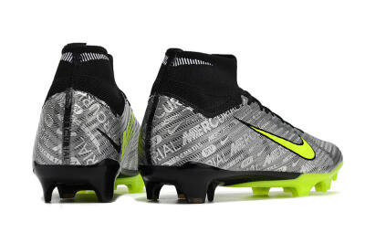 Nike Air Zoom Mercurial Superfly 9 Elite FG Firm Ground Soccer Cleats - Silver/Green/Black
