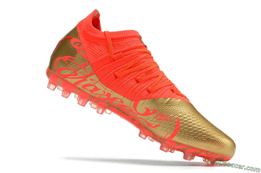 Puma Future Z 1.3 Instinct MG Multi Ground Soccer Cleats - Red/Gold 6