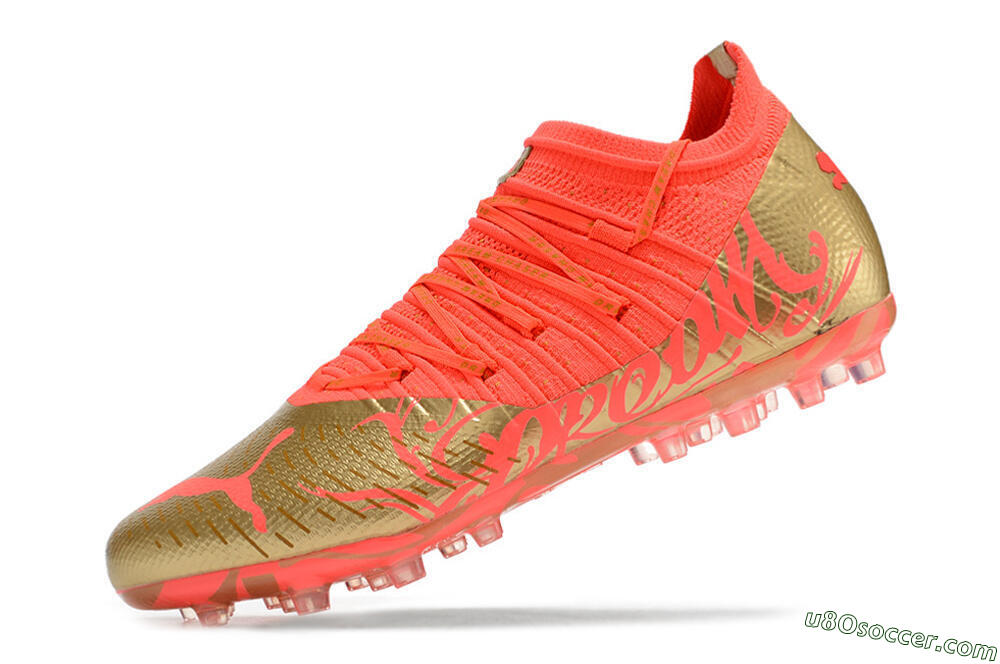 Puma Future Z 1.3 Instinct MG Multi Ground Soccer Cleats - Red/Gold 7
