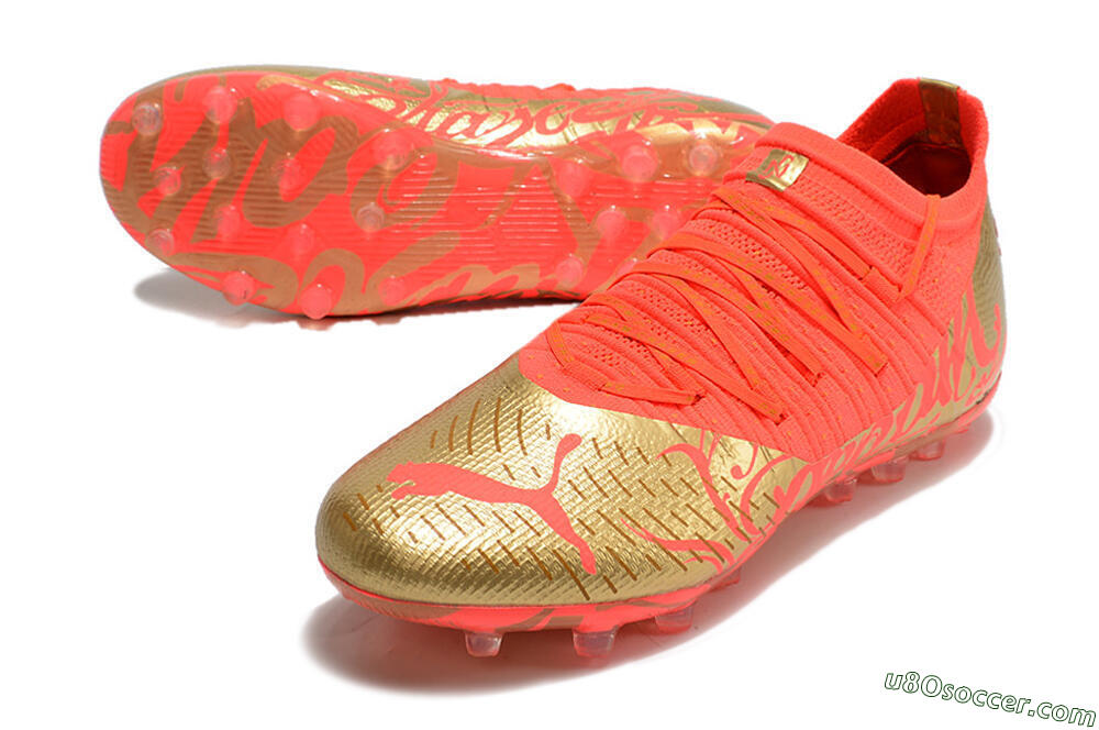 Puma Future Z 1.3 Instinct MG Multi Ground Soccer Cleats - Red/Gold 3