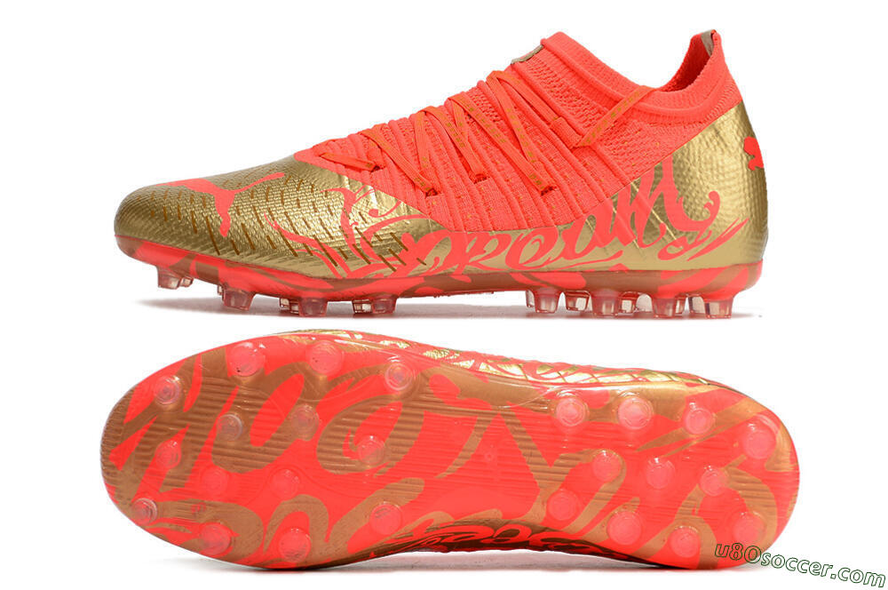 Puma Future Z 1.3 Instinct MG Multi Ground Soccer Cleats - Red/Gold 0