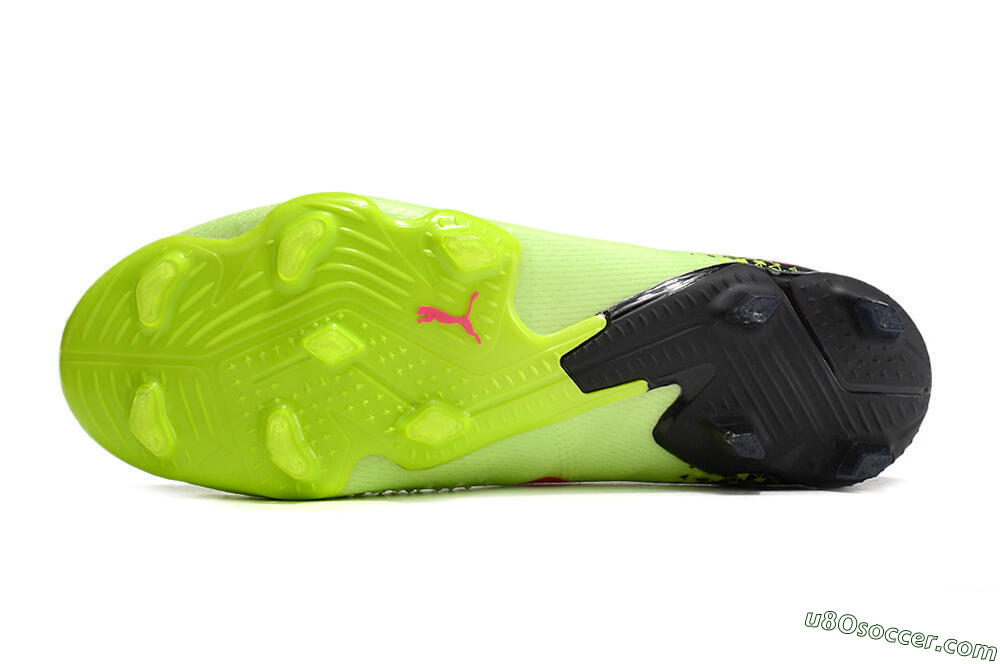 Puma Ultra Ultimate FG Firm Ground Soccer Cleats - Green/Pink/Black 6
