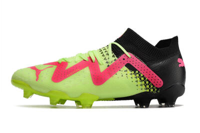 Puma Ultra Ultimate FG Firm Ground Soccer Cleats - Green/Pink/Black