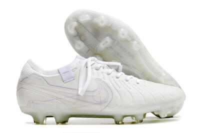 Nike Tiempo Legend 10 Elite FG Firm Ground Soccer Cleats - White/Purple