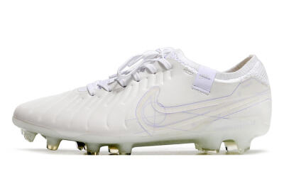Nike Tiempo Legend 10 Elite FG Firm Ground Soccer Cleats - White/Purple
