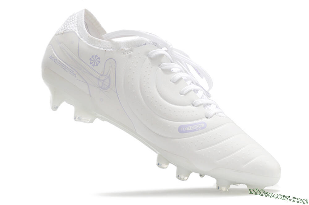 Nike Tiempo Legend 10 Elite FG Firm Ground Soccer Cleats - White/Purple 4