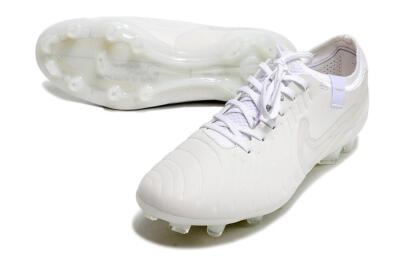Nike Tiempo Legend 10 Elite FG Firm Ground Soccer Cleats - White/Purple