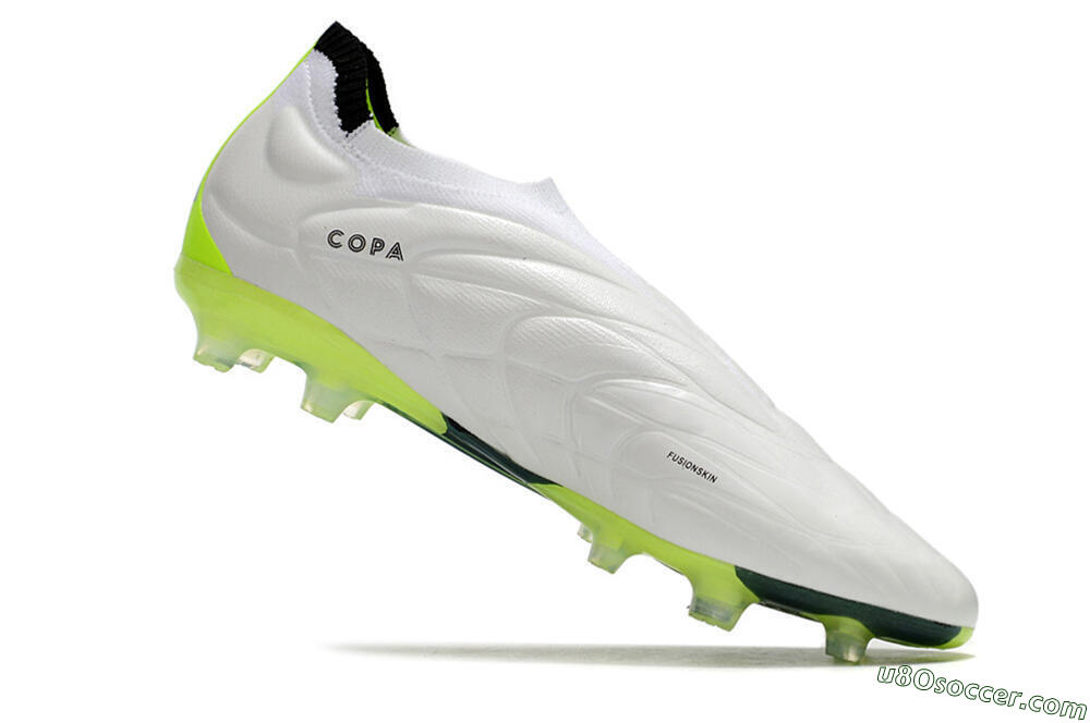 Adidas Copa Pure+ FG Firm Ground Soccer Cleats - White/Black/Green 4