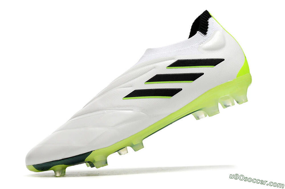 Adidas Copa Pure+ FG Firm Ground Soccer Cleats - White/Black/Green 5